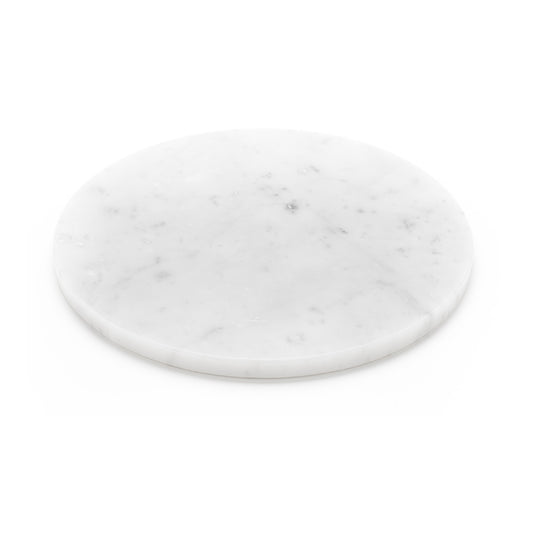 Base rotonda in marmo bianco di Carrara