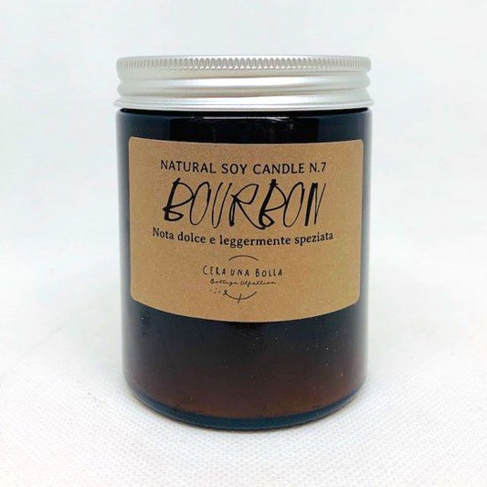Candela profumata in cera di soia biologica - Elegance Candle Bourbon 180gr